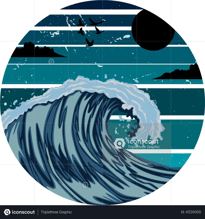 Beautiful Waves  Illustration