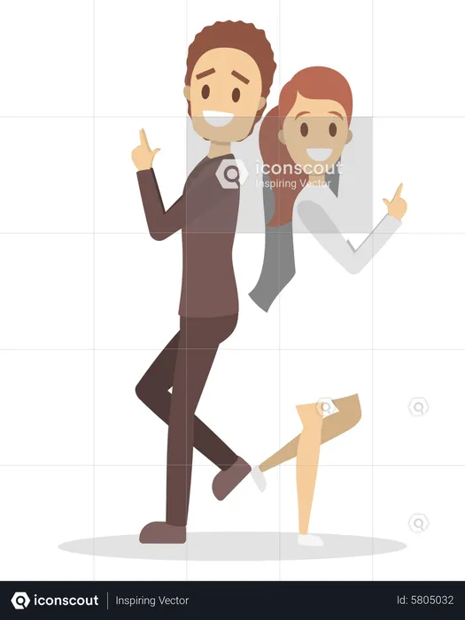 Beautiful wedding couple  Illustration