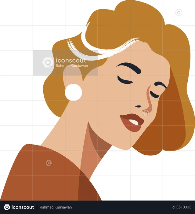 Beautiful woman posing  Illustration