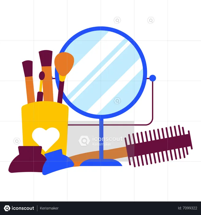 Beauty cosmetic tools  Illustration