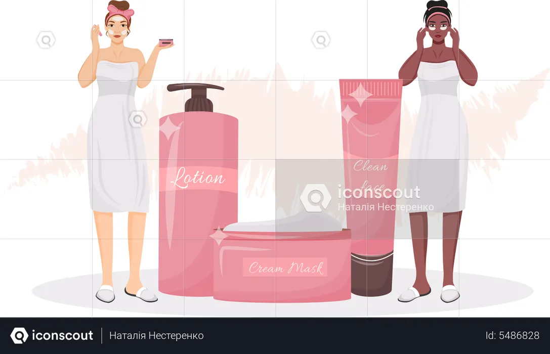 Beauty products promotion  Illustration