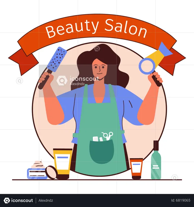 Beauty salon  Illustration