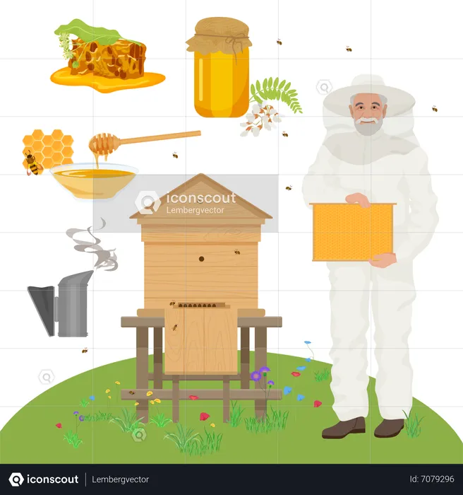 Beekeeping  Illustration