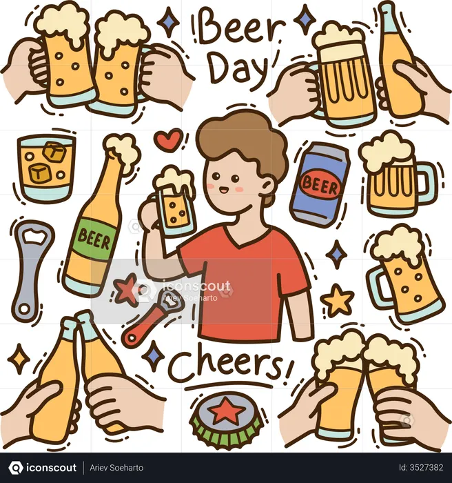 Beer Day  Illustration