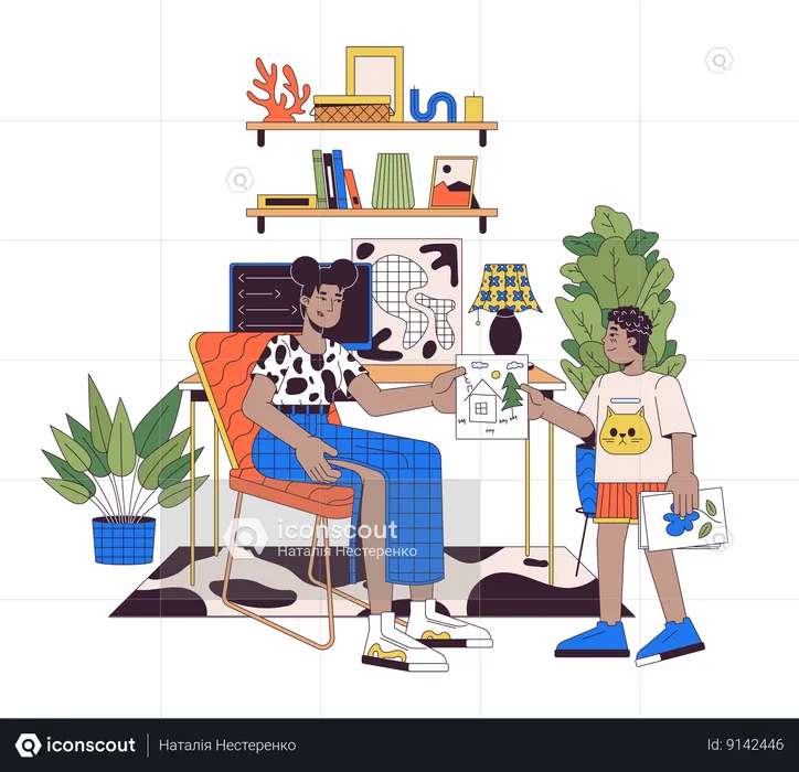Being able to be present for your family  Illustration