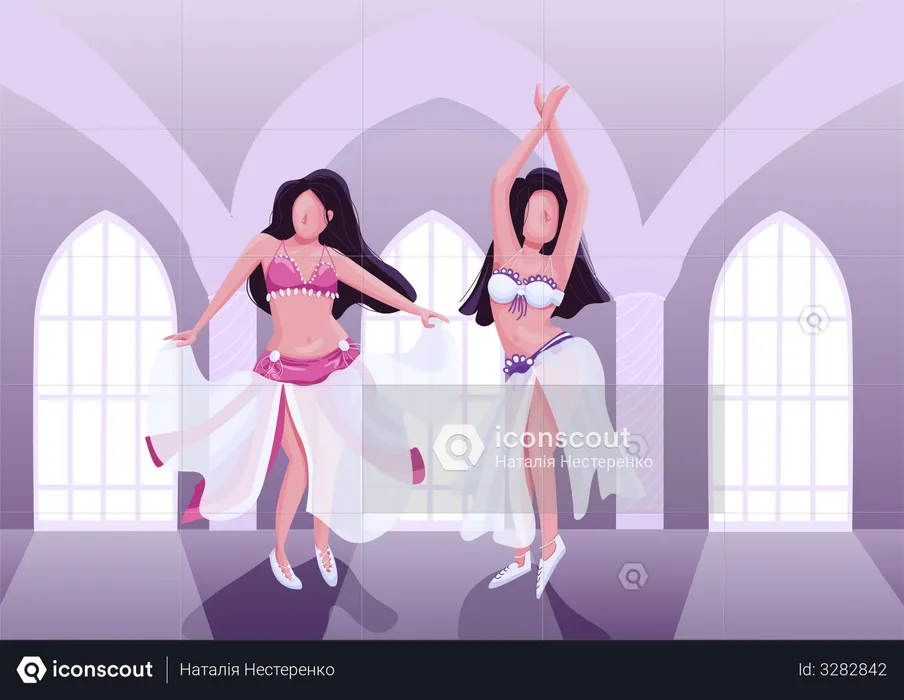 Belly dancers  Illustration
