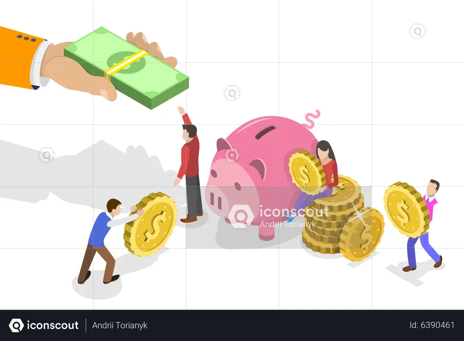 Benefits And Financial Support  Illustration