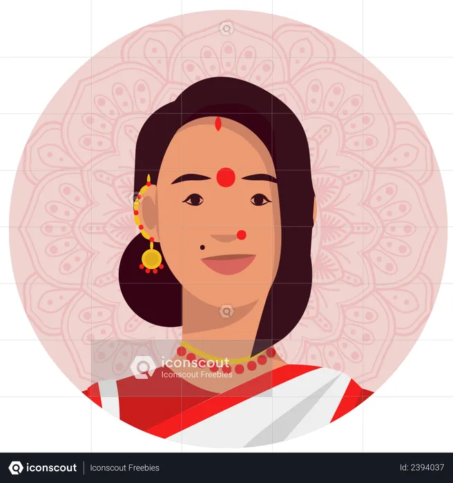 Bengali Woman  Illustration