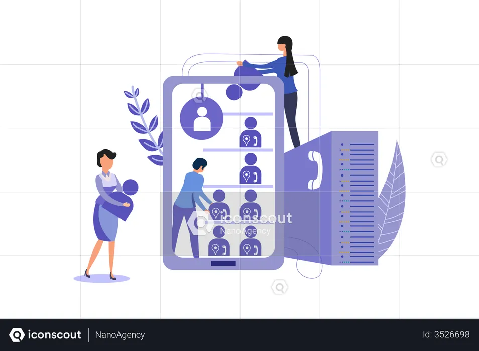 Nutzerdatenerfassung  Illustration