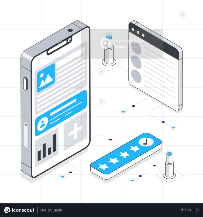User Experience und UI-Design  Illustration