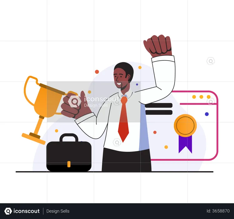 Best employee trophy  Illustration