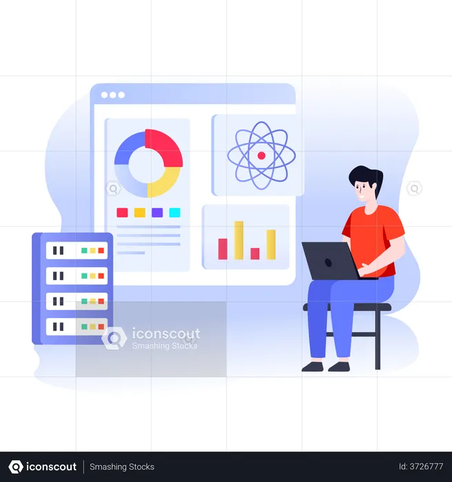 Geschäftsdatenverarbeitung  Illustration