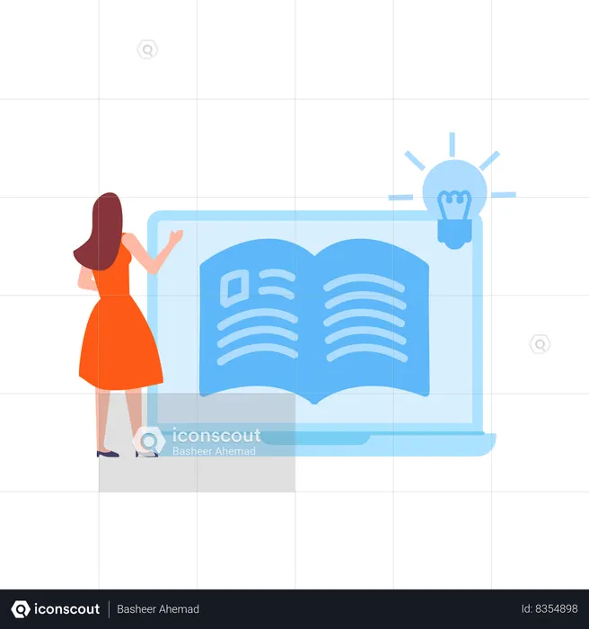E bibliothèque  Illustration