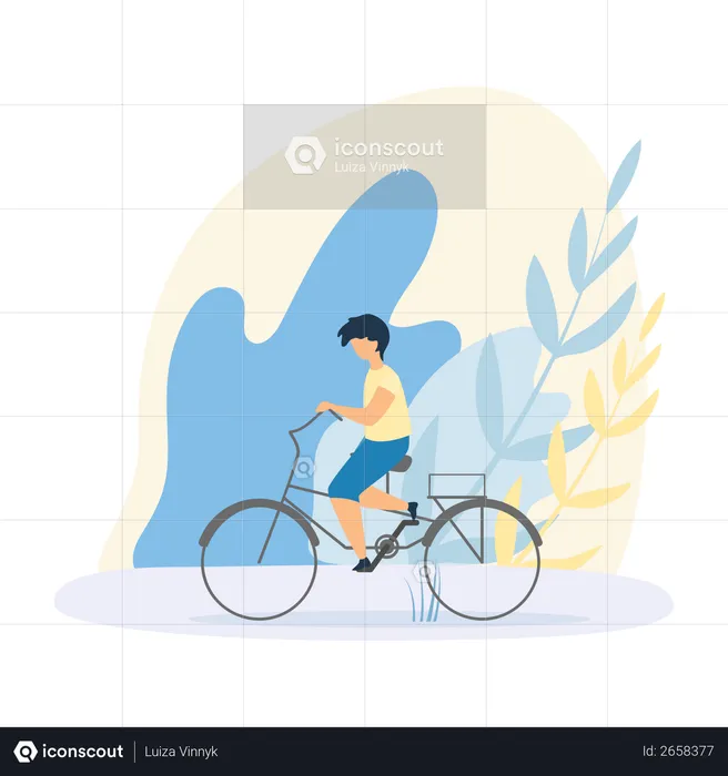 Bicicleta de equitação infantil  Ilustração