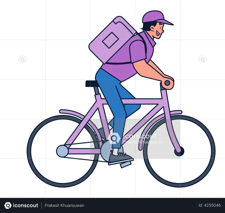 Bicycle delivery  Illustration