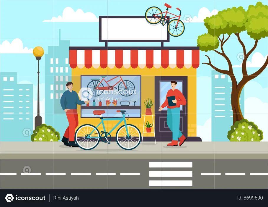 Bicycle Shop  Illustration