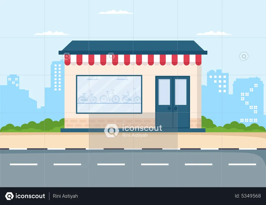 Bicycle store  Illustration