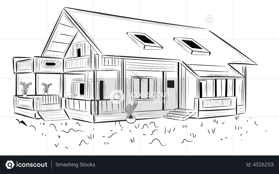 Big Cottage  Illustration