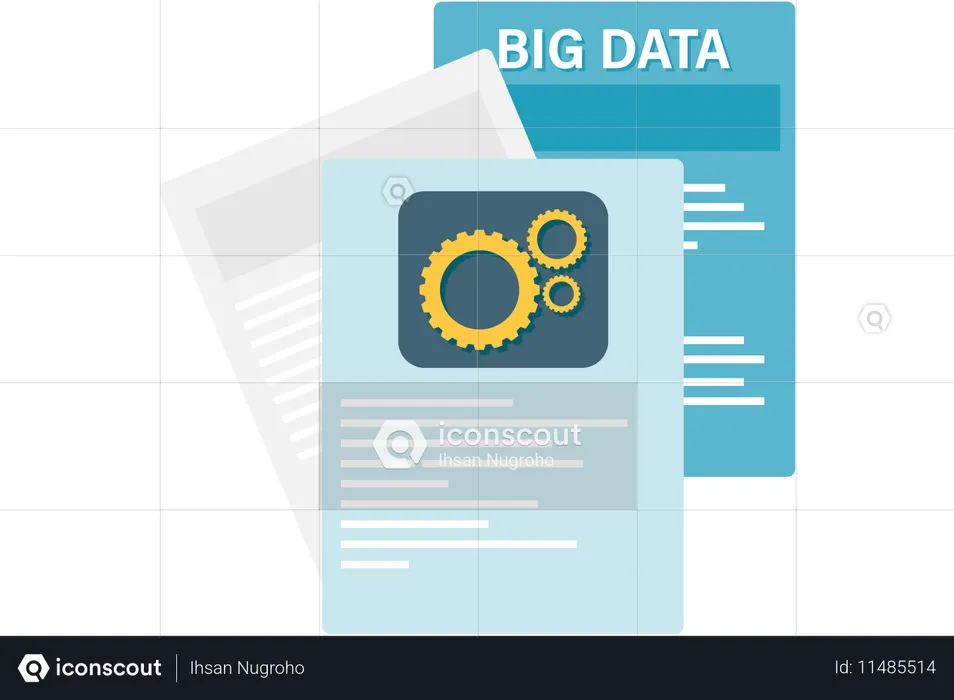 Big Data-Dokumente  Illustration