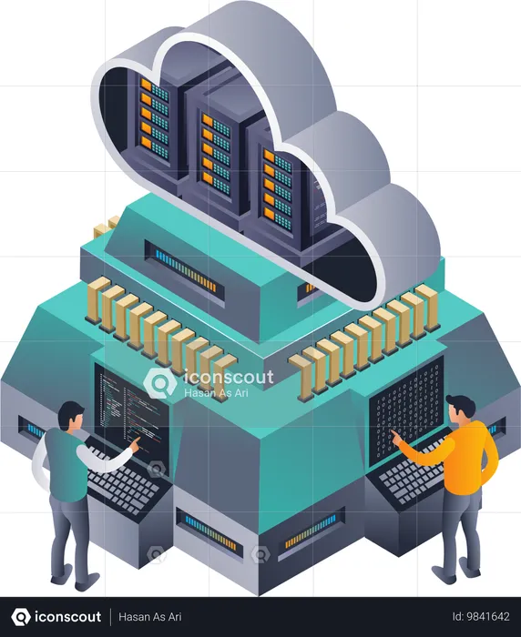 Big Data Maintenance Teams in Cloud Server Environments  Illustration