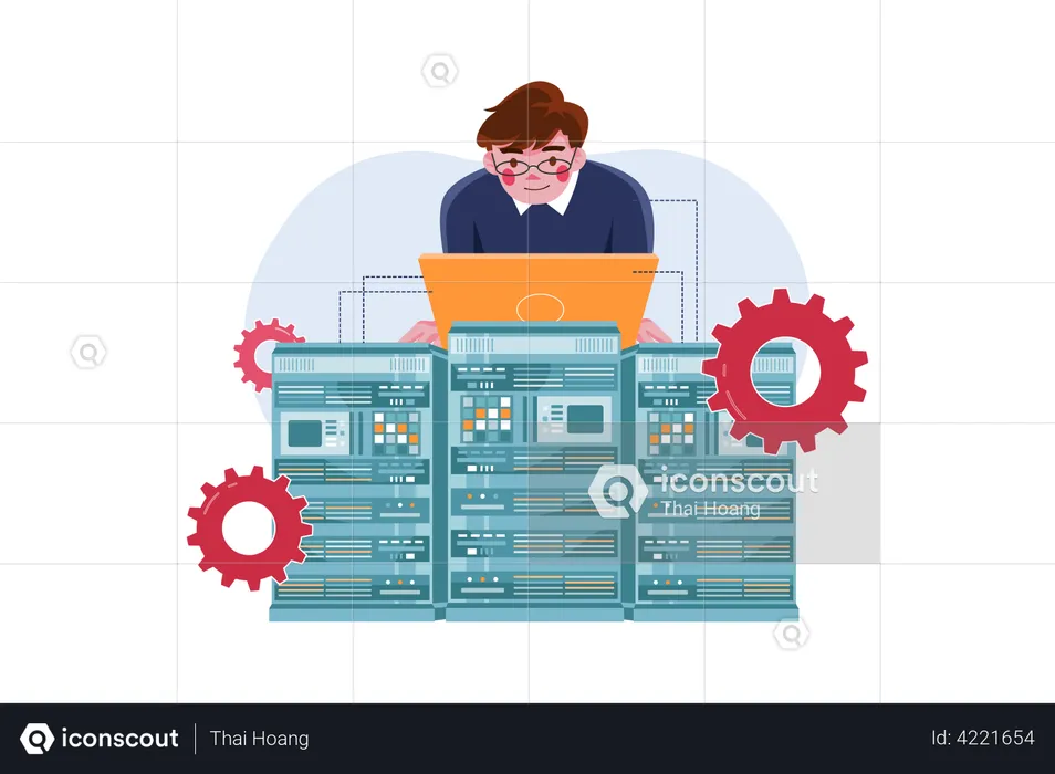 Verwaltung großer Datenmengen  Illustration