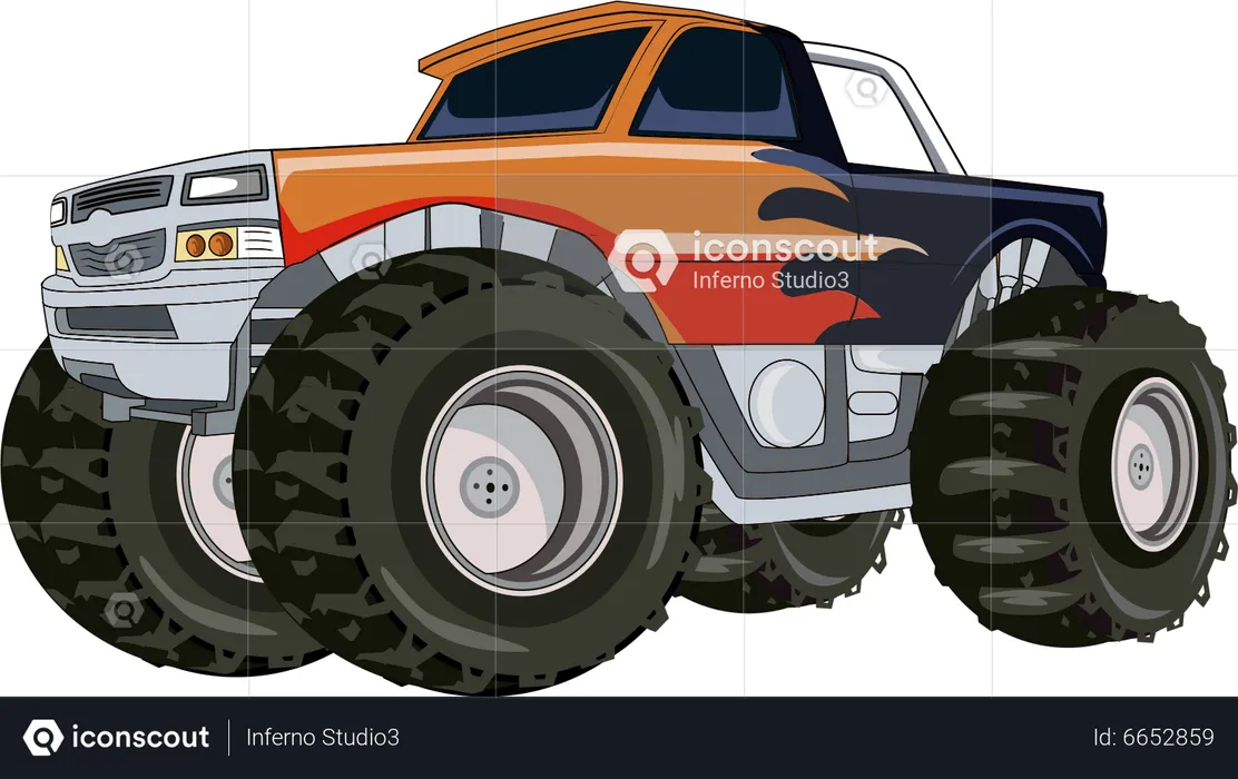 Big monster truck  Illustration