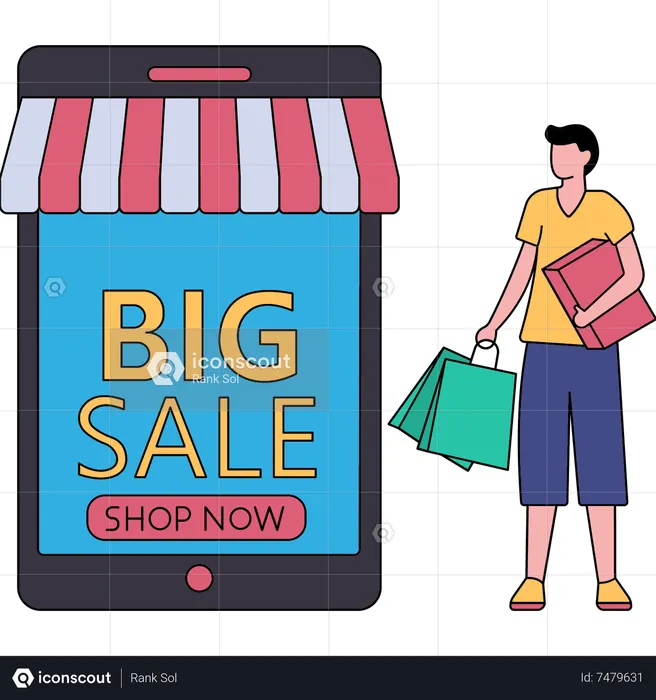 Big Shopping Sale  Illustration