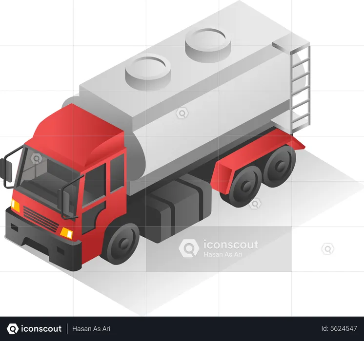 Big tank truck  Illustration