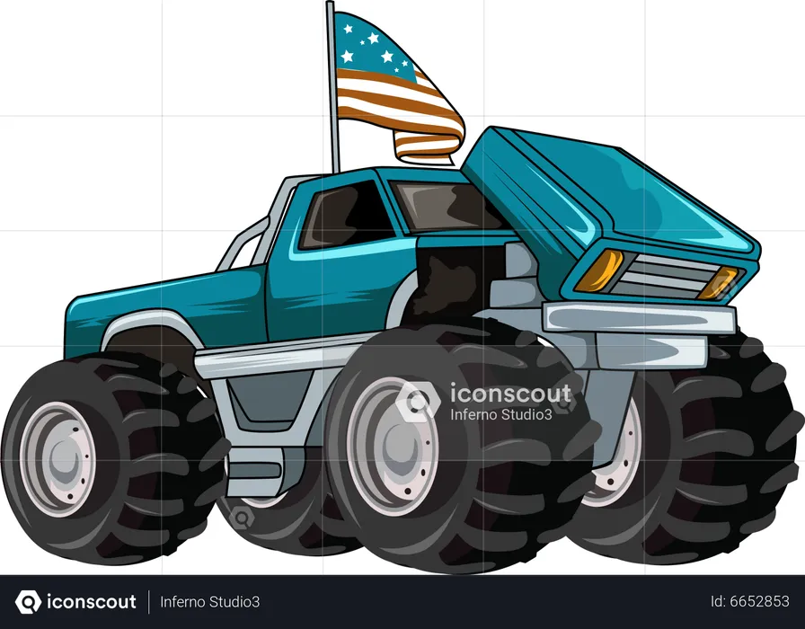 Bigfoot-Monstertruck  Illustration