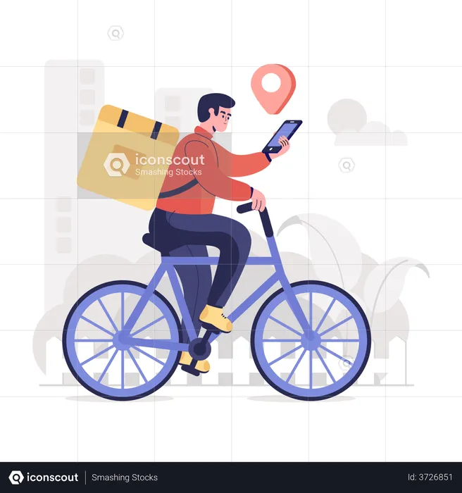 Bike Delivery  Illustration