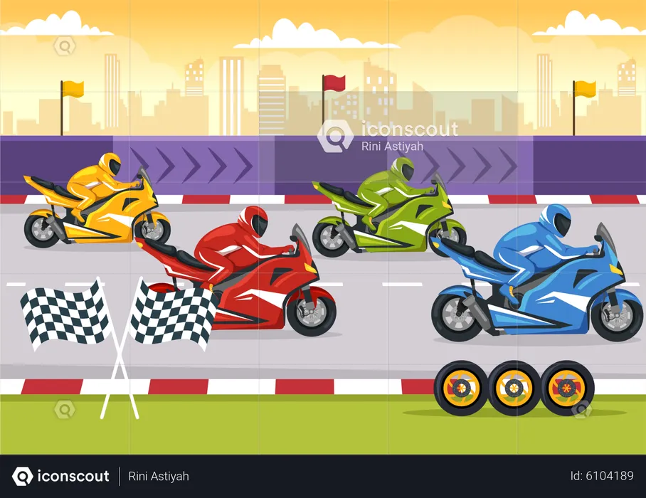 Bike race  Illustration