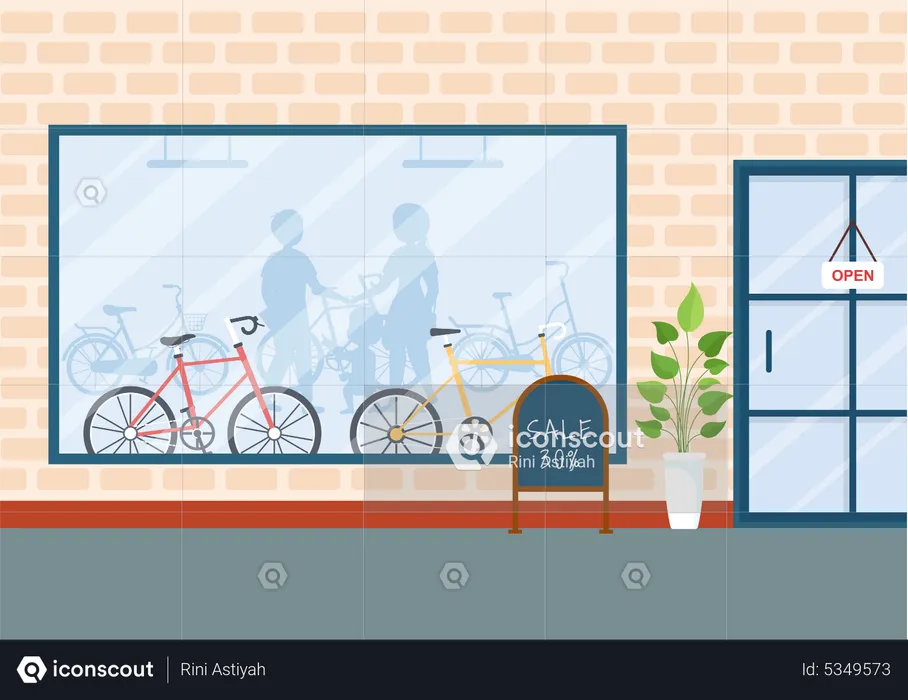 Bike Shop  Illustration