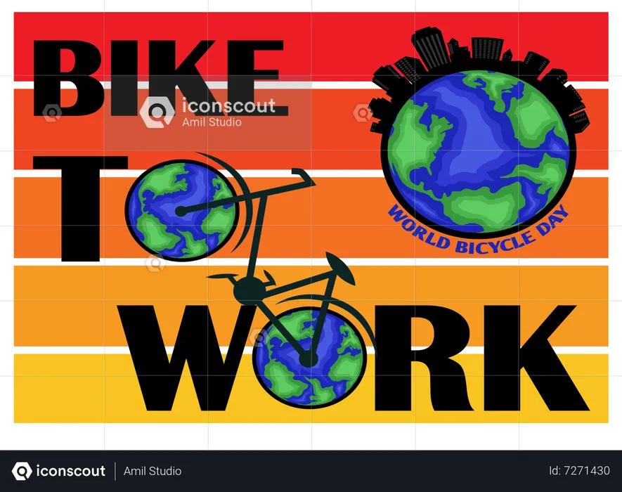Bike to work  Illustration