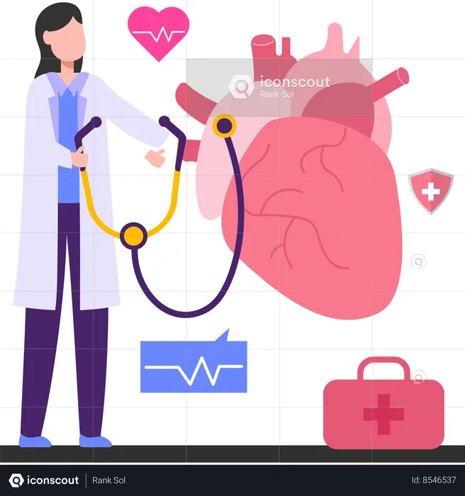 Examen cardiaque  Illustration