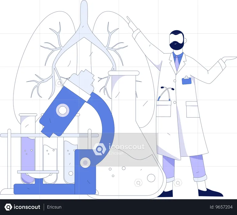 Examen des poumons  Illustration