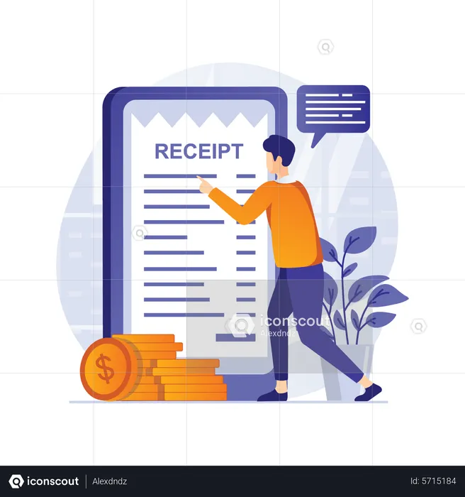 Bill payment slip  Illustration