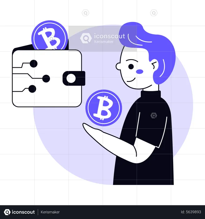 Billetera de criptomonedas  Ilustración