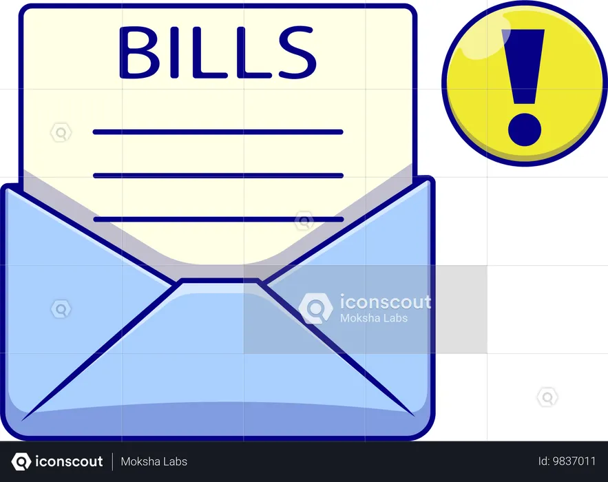 Bills In Envelope  Illustration