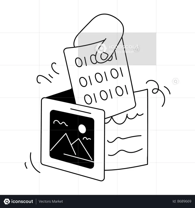 Binary Folder  Illustration