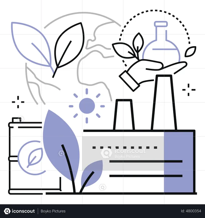 Bio Fuel production  Illustration