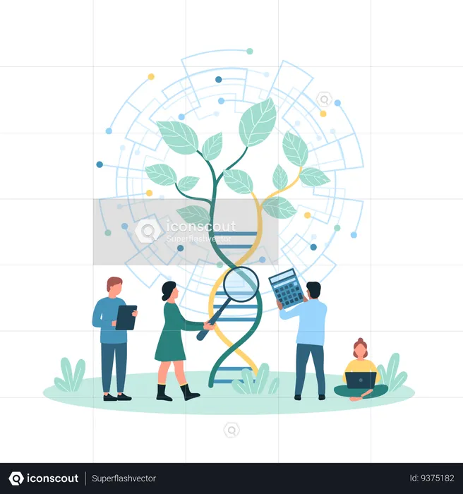 Bio genetic research of people  Illustration