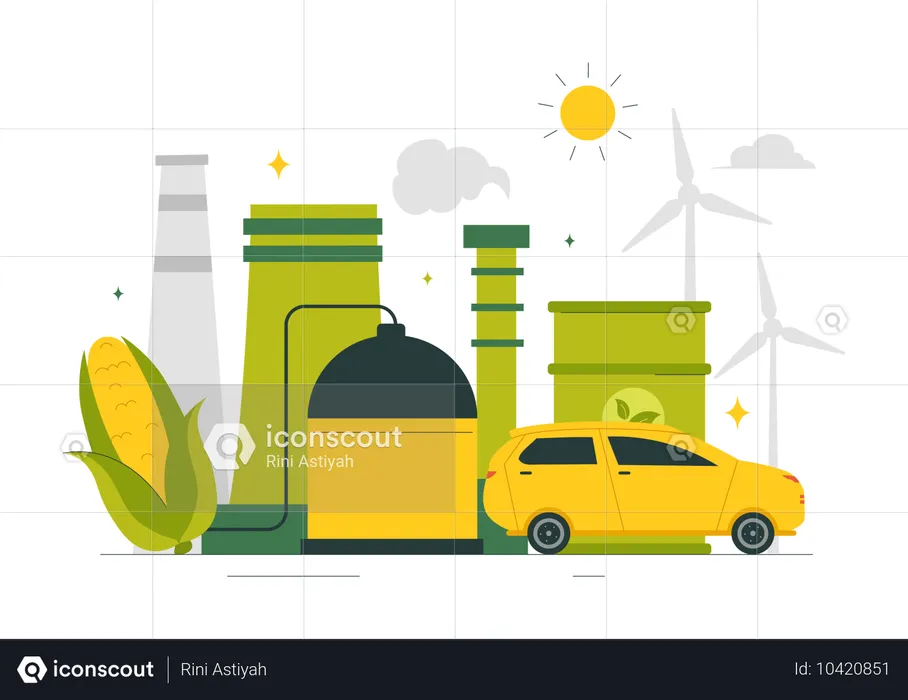 Biofuel Life Cycle  Illustration