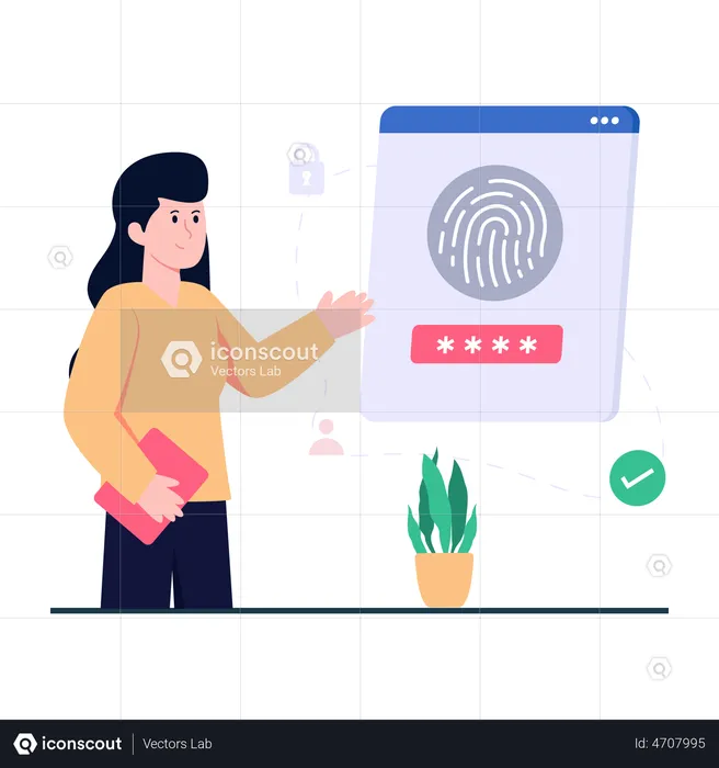 Biometric Access Website  Illustration