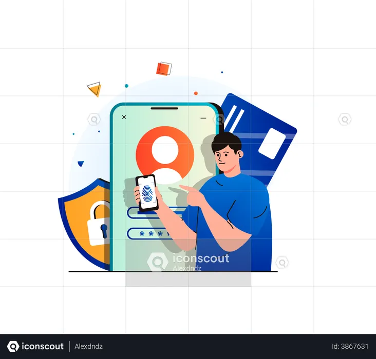Biometric required for login  Illustration