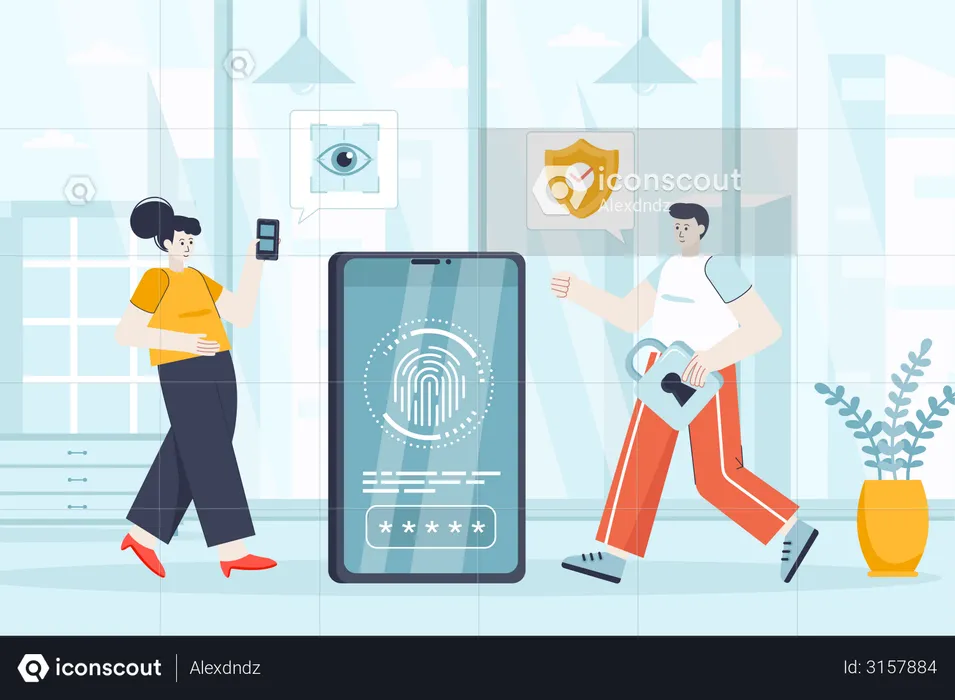 Biometric Security  Illustration