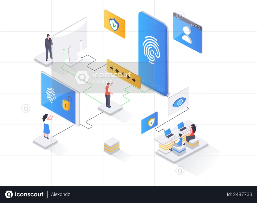 Biometrics identification  Illustration