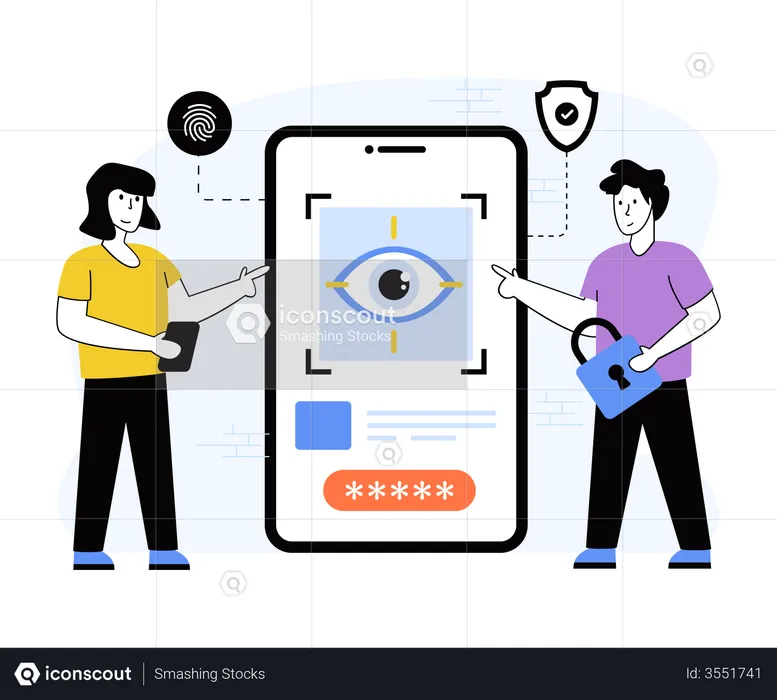 Biometrische Sicherheit  Illustration