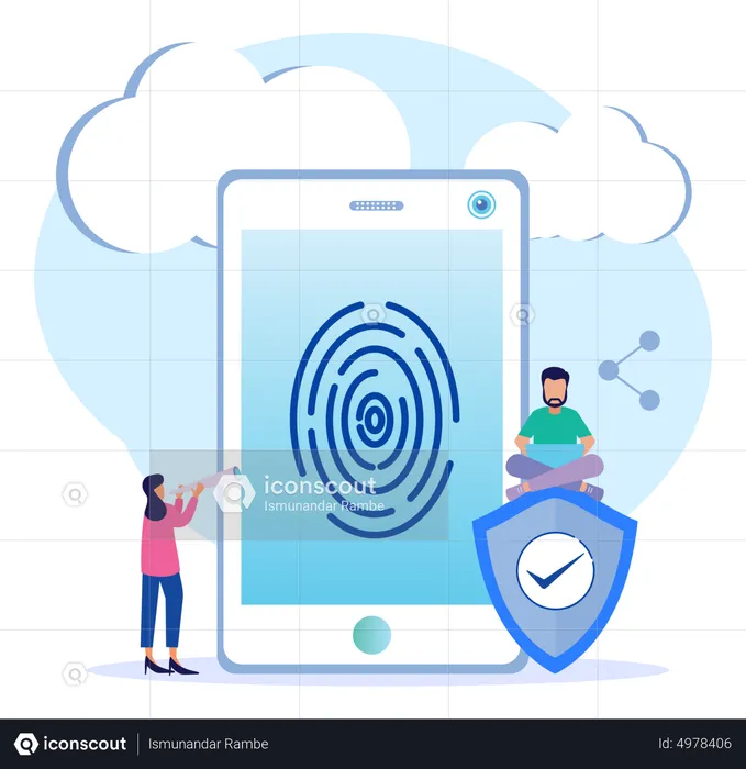 Biometrische Sicherheit  Illustration