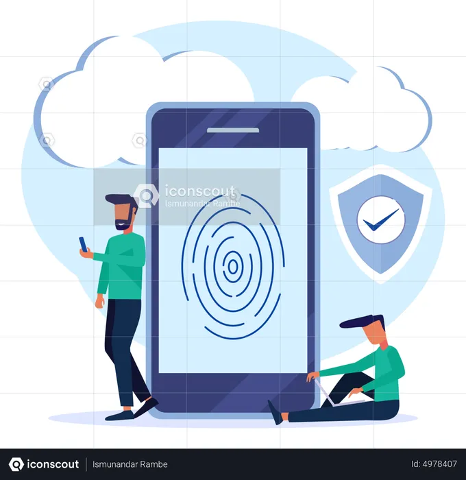 Biometrische Sicherheit  Illustration