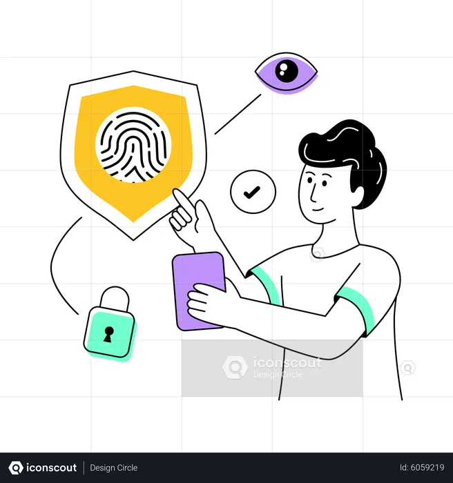 Biometrische Sicherheit  Illustration